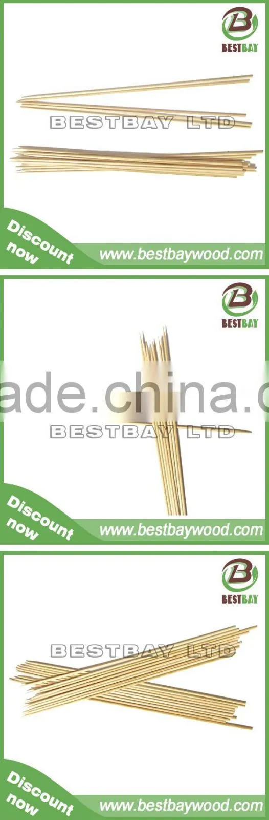 Strong grilled long marshmallow bamboo skewers,round bamboo skewers