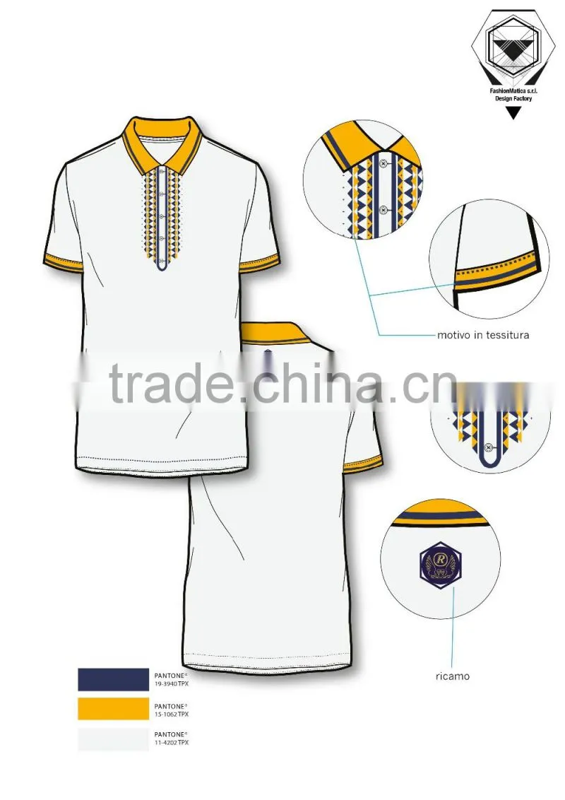 Italy Design services for men's fashion four buttons collar Polo Shirt ODM