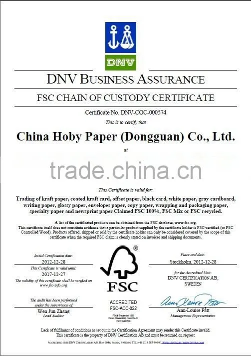FSC approval refine brown kraft paper 80~150gsm