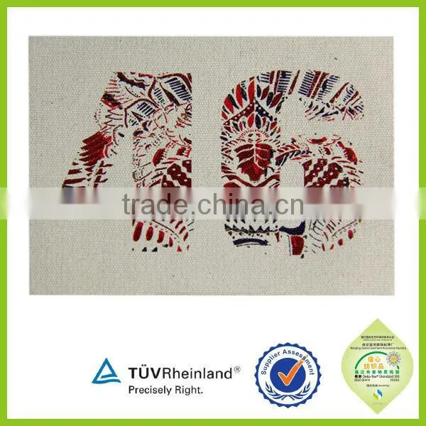 Personalized fabric cheap custom clothing raised print labels for sale
