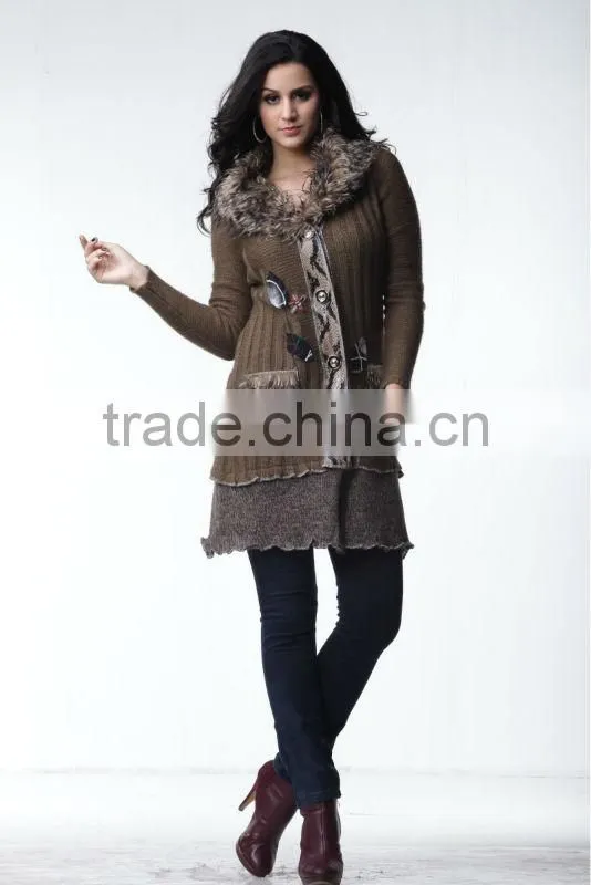 2013 Autumn/Winter Ladies Long-sleeved Cardigan Sweater Coat