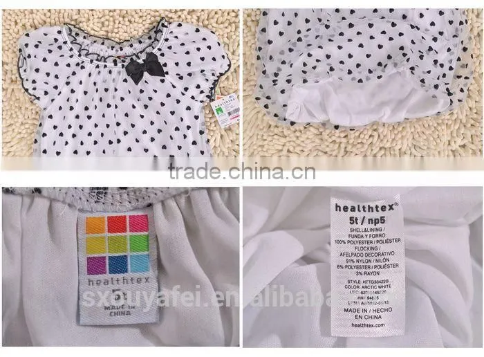 export surplus stock garments girls clothes kid's summer wear T-shirts