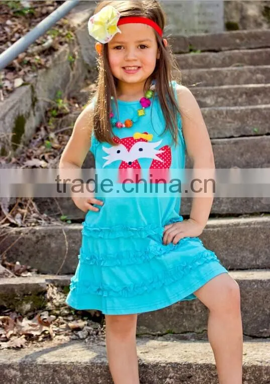 kids ruffle dress cotton girls kids ruffle dress fashion summer casual children baby kids ruffle dress