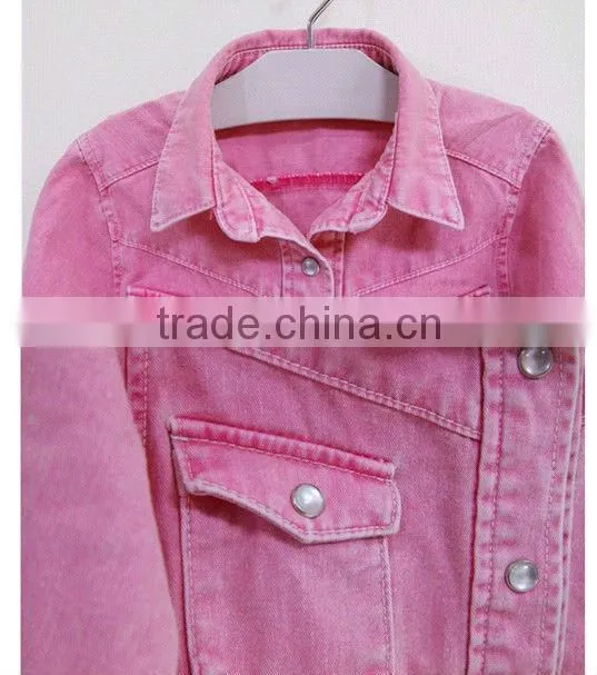 Newest style Autumn/spring season children young girls jean coat