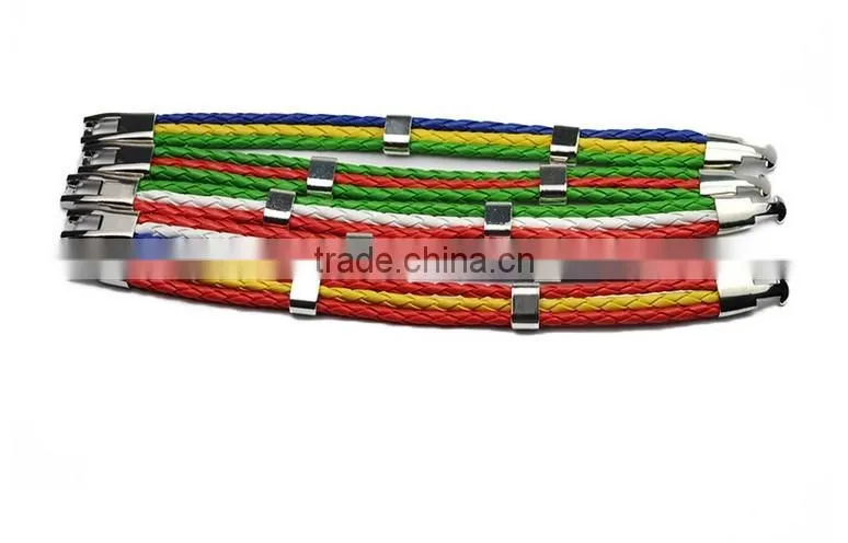 New design hot high grade jewelry letters leather bracelet for women