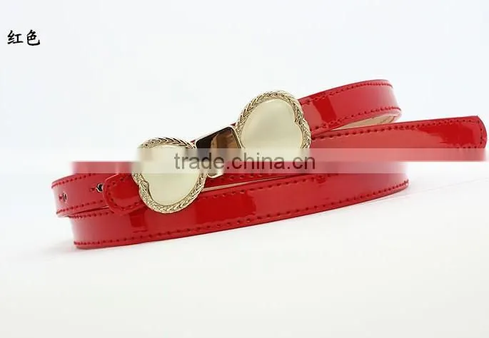 New candy color Painting PU Leather Women Belt Kinds Of Collocation Dresses Belts For Women