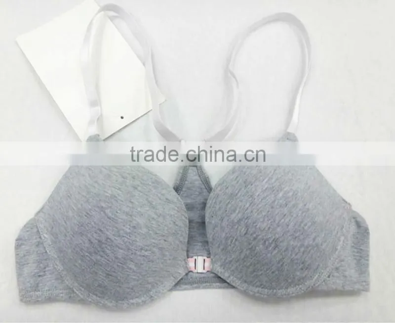 Popular design comfortable fitting girls bra front clasp underwear