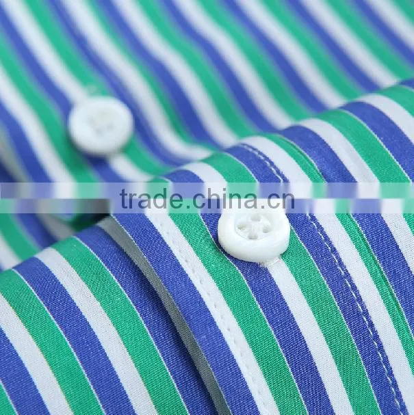Branded collar button POLO stripes men casual shirts