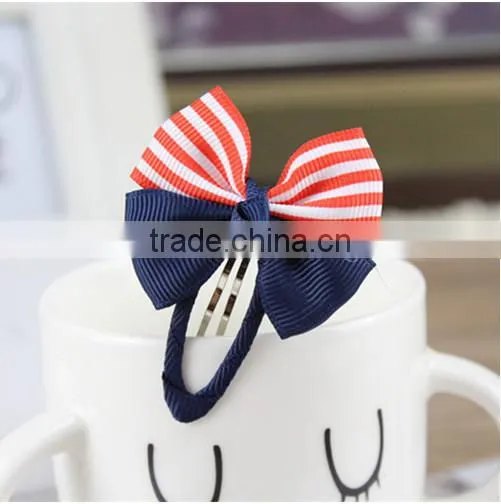 2015 fashion ,beautiful and cute ribbon hair clip design for kids