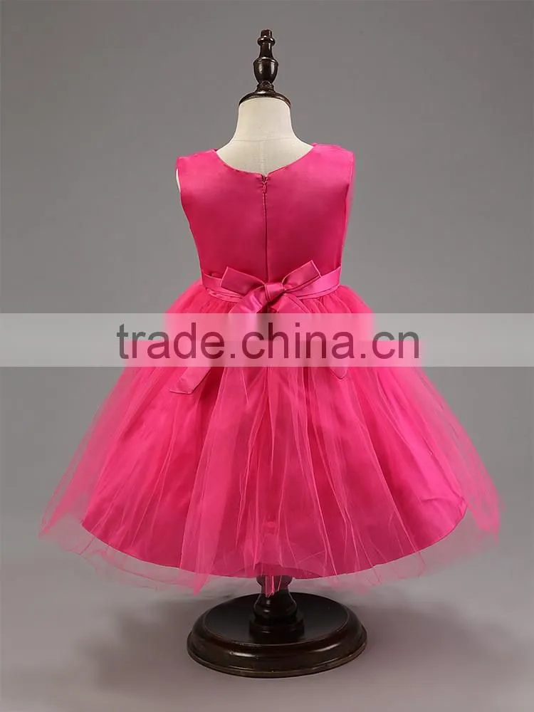 Kids clothes flower dresses for girls party dresses