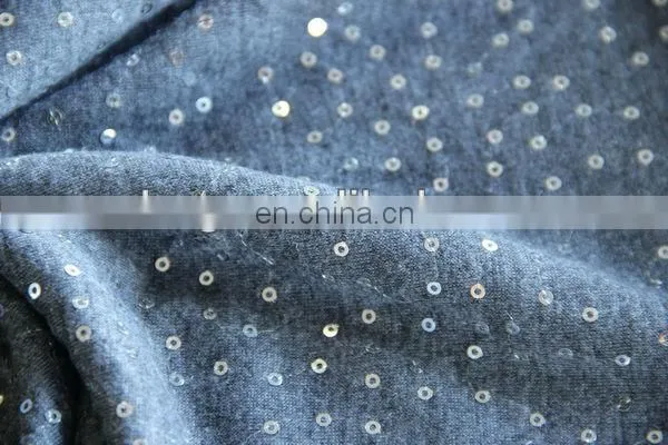 Melange Knit Spangle Embroidery