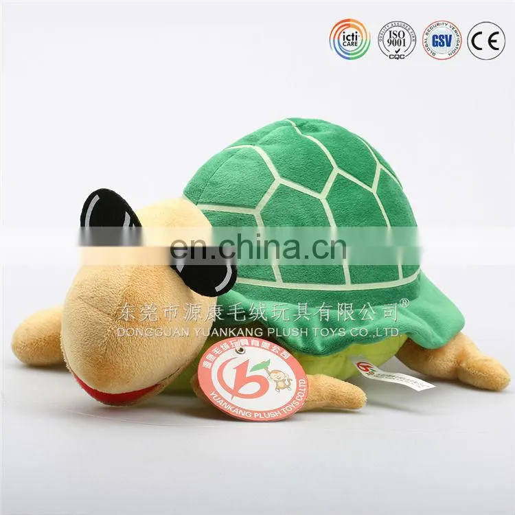 ICTI audited plush toys manufactory plush stuffed soft turtle toy with red cap