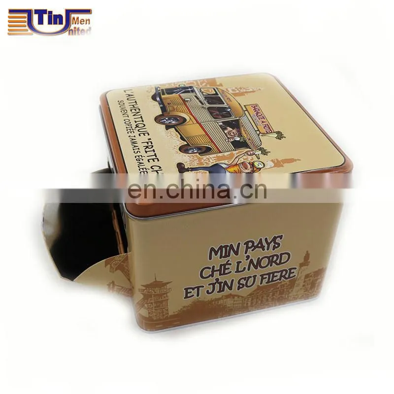 Middle Square Bread Tin Box with Door