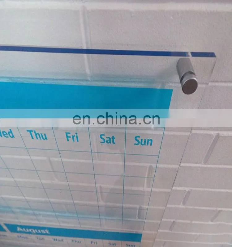 Customized and wall-hung acrylic wall calendar