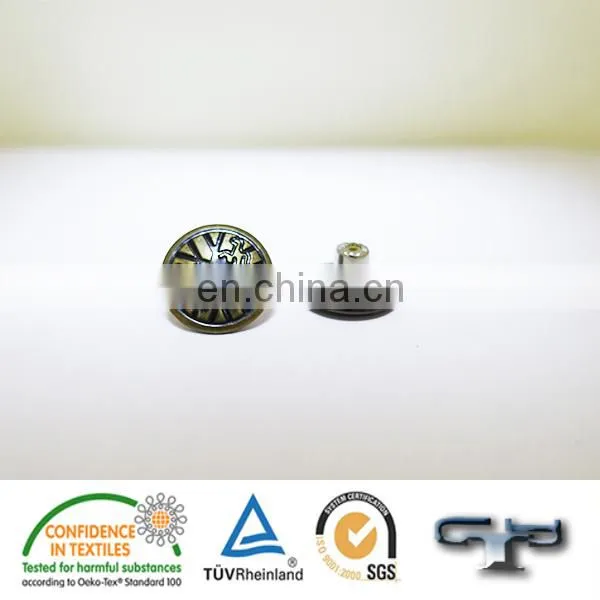 Custom color metal jeans button shank jeans botones
