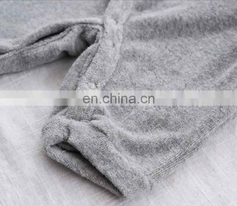 Solid color soft cotton jumpsuit unisex one piece baby terry romper