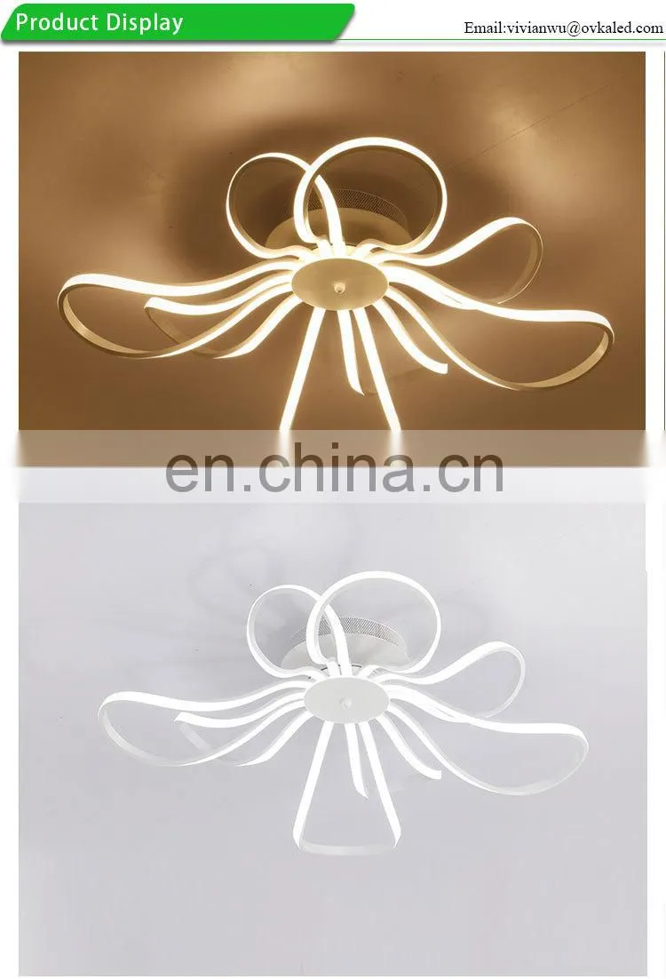Factory Direct Sale Petal Minimalist Ceiling Lamp Modern Hotel White Chandelier Lights