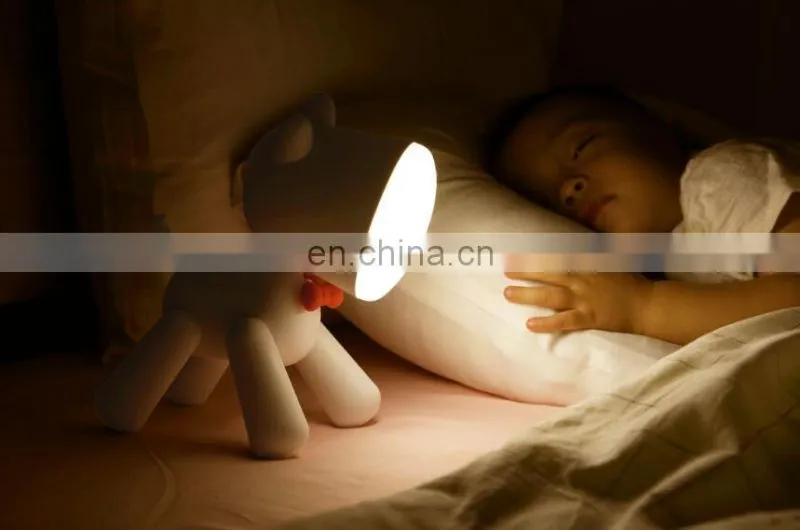 Gift USB Rechargeable Moveable Body Switch Control Cute Image 2 Modes Brightness Children Puppy night Light