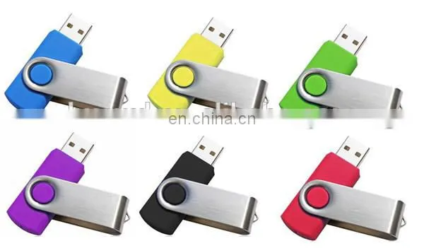 Factory hot selling swivel u disk customized Logo plastic pendrive 16g 32gb Twister USB Flash Drive