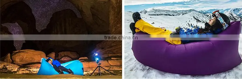 Popular Cheap Polyester Laybag Inflatable Air Sofa Bed Lounge Chair