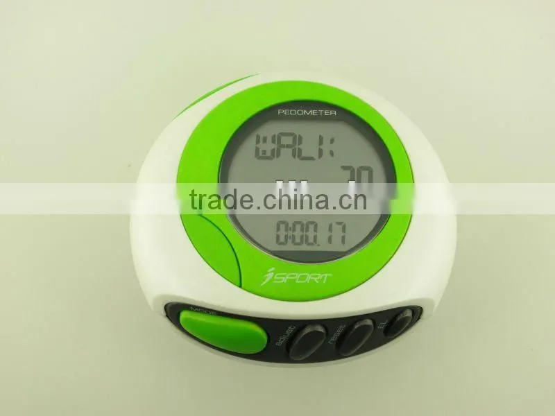 Digital motion Sensor Flip Up Spring clip Promotional FM Radio Pedometer Accurate Step Counter