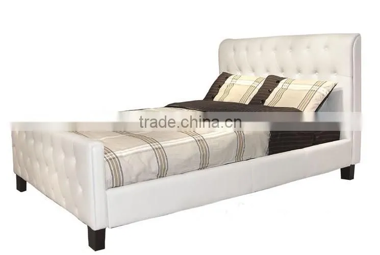 top selling bed, elegant leather bed, Reasonable price modern bed on sale
