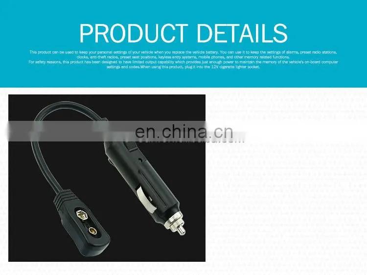 Mini Vehicle Computer Clock Car Memory Saver Car Repair Data Keeper Battery Backup Unit Automotive 9 Volt All-Sun GK504