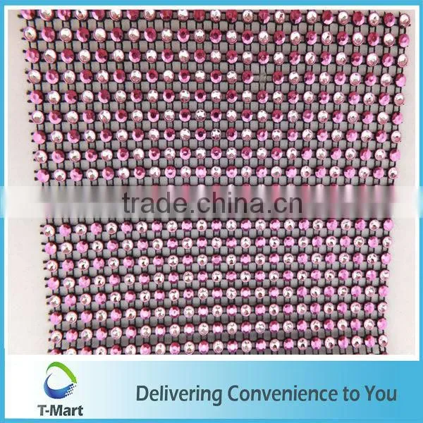 24 rows decorative plastic rhinestone mesh