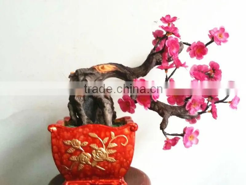 Indoor lighted LED artificial orchid bonsai tree