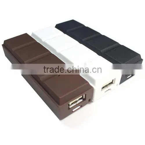 Chocolate shape 2600mAh power bank with cale ROHS MSAD FCC