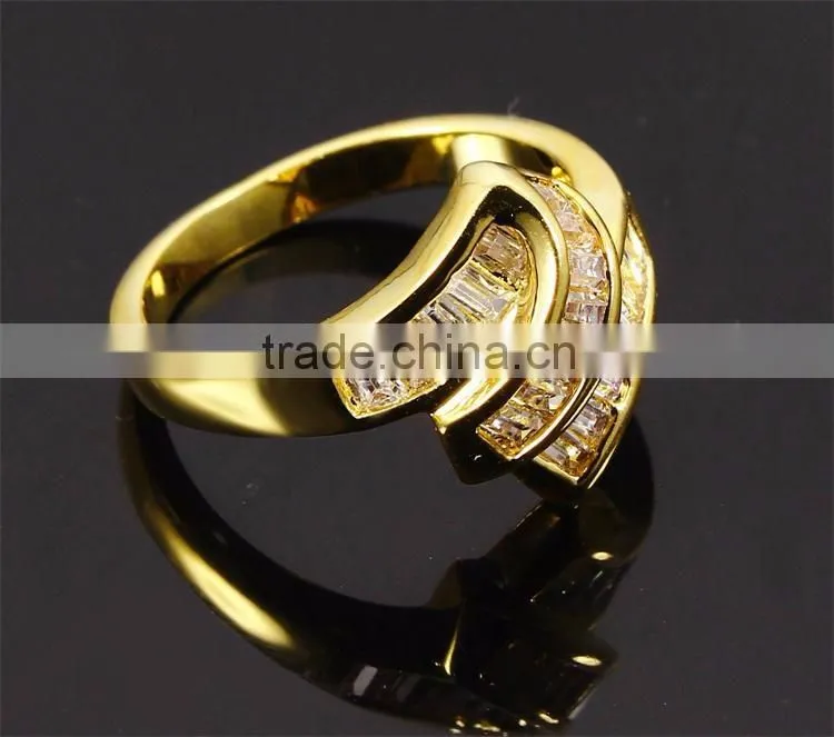 Simple Vintage Classic Costume Jewelry Hot Wedding Band Channel Setting CZ Ring