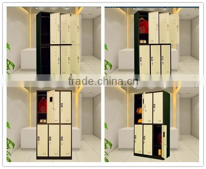 Primary School Library Furniture Doube Tier Lockers Comic Book Storage Cabinet