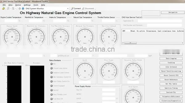 ECONTROLS & WOODWARD Natural Gas Engine Electronic Control Systems Test Cable