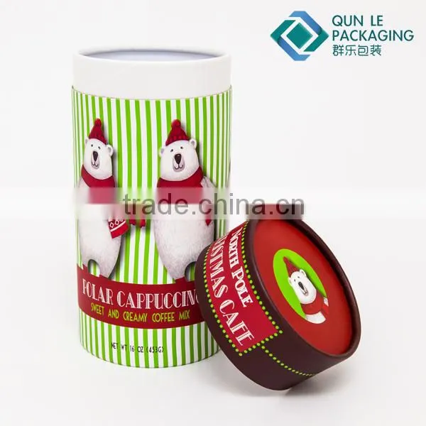 Wholesale Round Paper Tea Tin Cans for Food Packaging