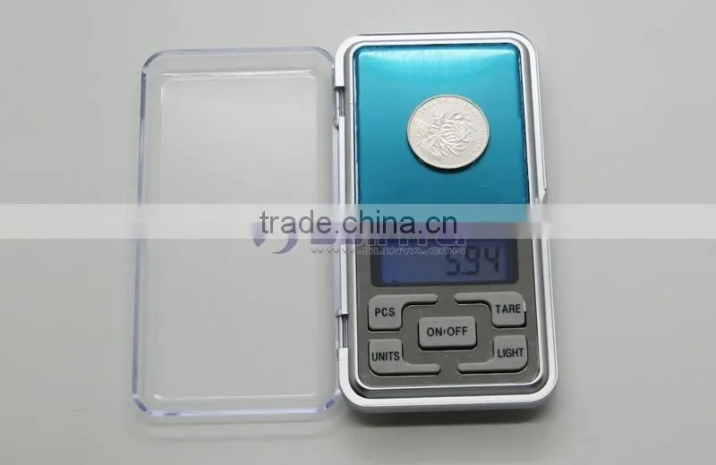 MH-500 Scale 500g/0.1g High Precision Blue LCD Pocket Weighing Scale