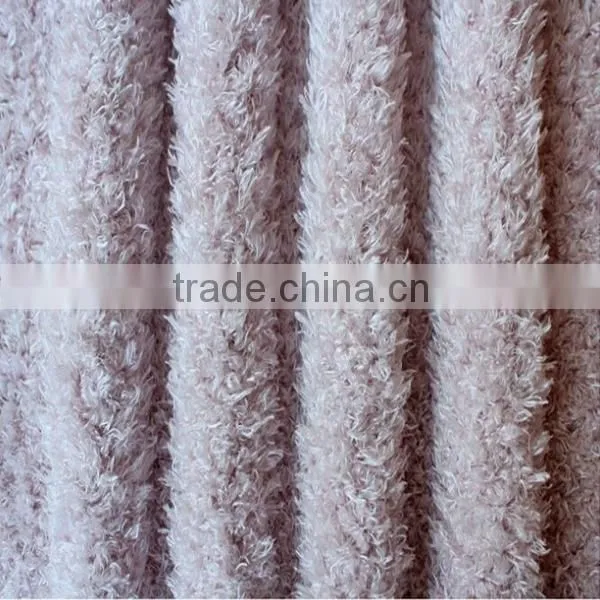 polyester knitted curly Plush toys fabric
