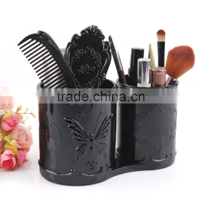 D15 ANPHY Double Cylinder flexo Plastic Pen Holder Black