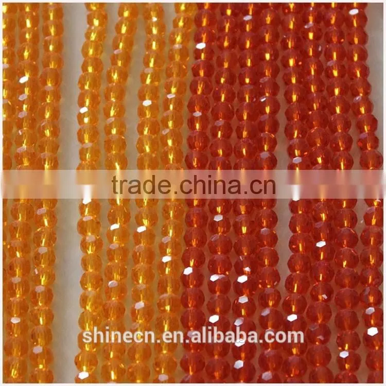 wholesale factory price general colorful loose beads 4mm 6mm 8mm faceted roundelle glass crystal beads