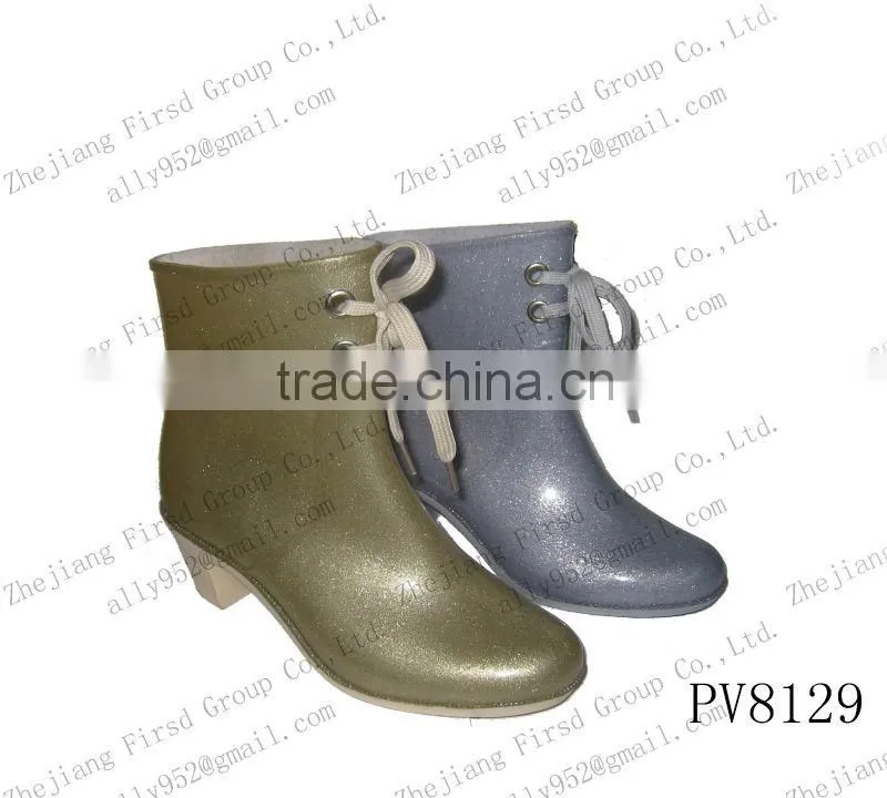 Lastest high heel women rain boots