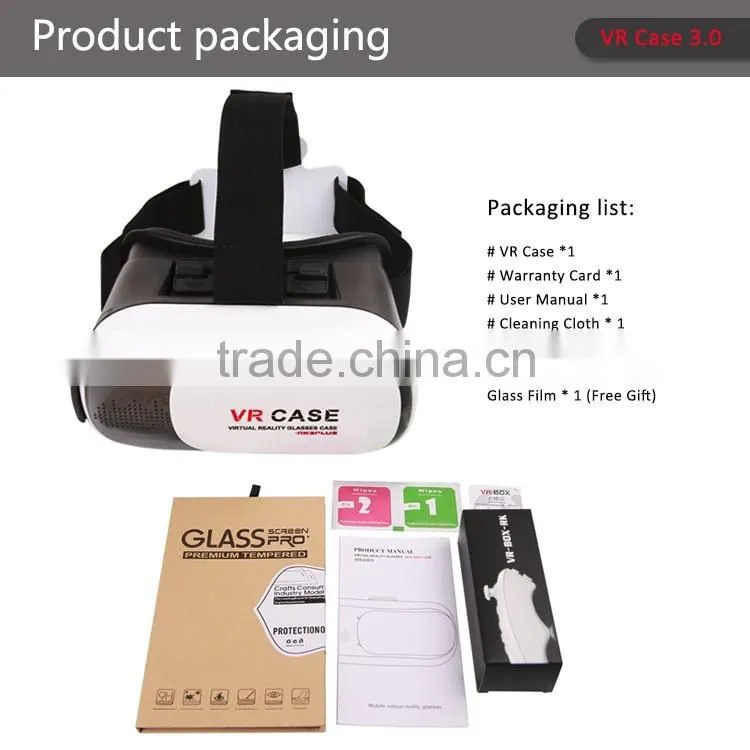 2016 new High Tech VR Shinecon 3D Virtual Reality Helmet Movies Games 3D Glasses 3D VR Box For Smartphone