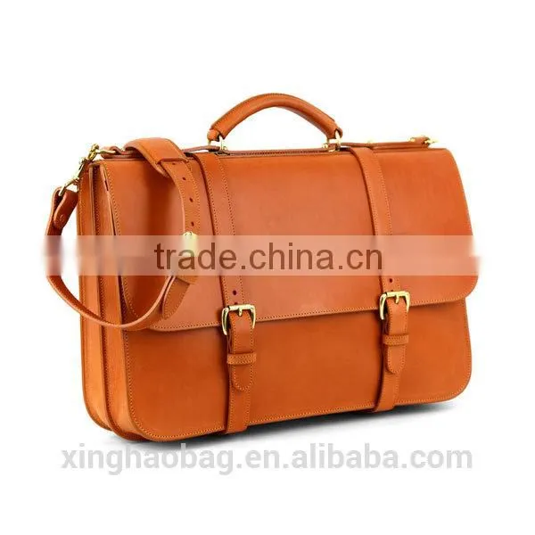 2014 fashion leather bag wholesale Men laptop bag fancy pure leather laptop bags