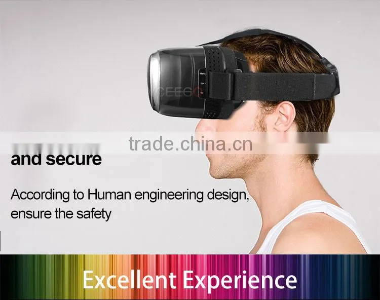 New arrival powerfull virtual reality 3d glasses with custom logo support 3D VR BOX movie/games/video all In one