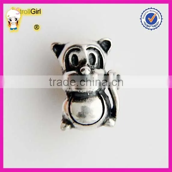 Animal charm sterling silver 925 Lovely Monkey beads fit European Bracelet