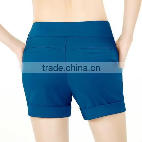 Pure Blue high waisted shorts women
