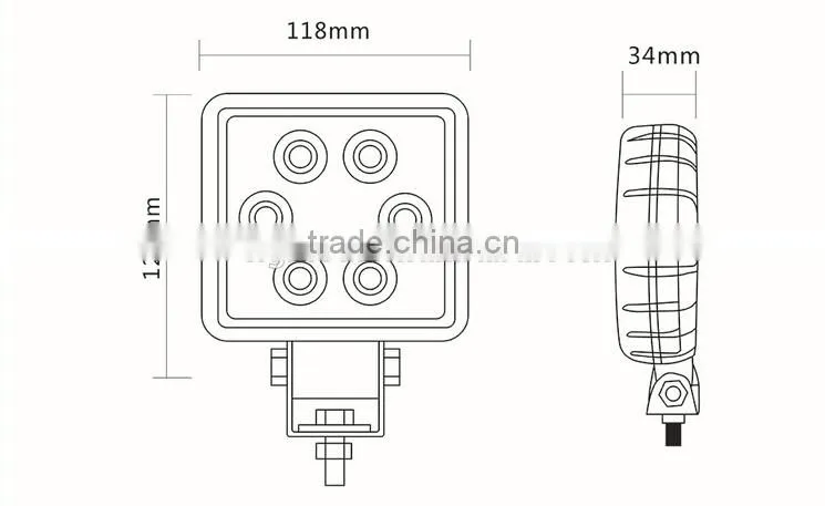 Newest and smart design18w flood led work light for truck suv