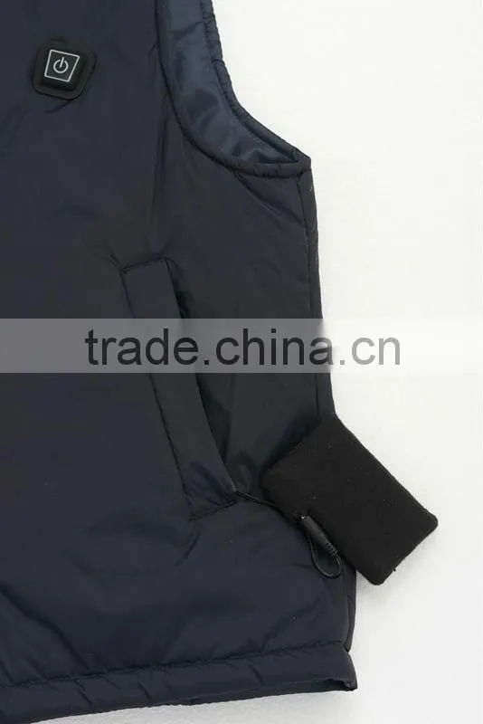 Best Quality Fashion Heating Leather elderly vest with high-tech electric heating clothing/elderly vest battery heated clothing/