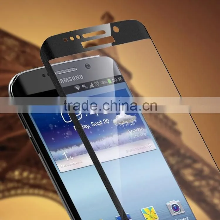 New premium 3D full cover Anti-Fingerprint glass screen protector for Samsung S6 edge
