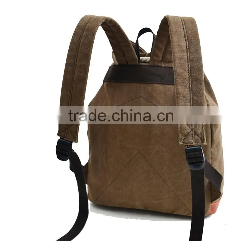 Girls canvas drawstring backpack China factory drawstring backpack bags