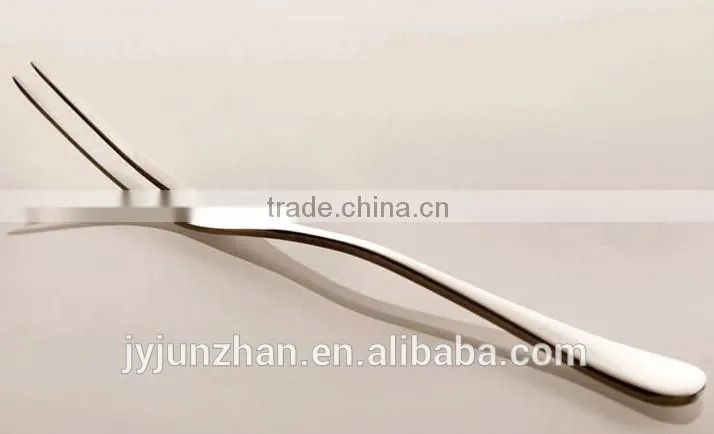Plain handle stainless steel fruit fork made by Junzhan Factory directly