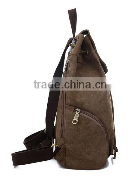2015 New Design Canvas Drawstring Backpack for Men